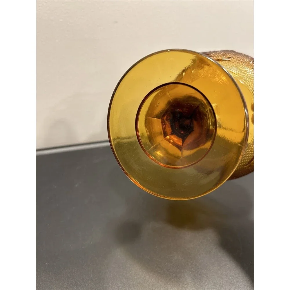 Tiara Sandwich Amber Collection Compote Pedestal Footed Candy Dish